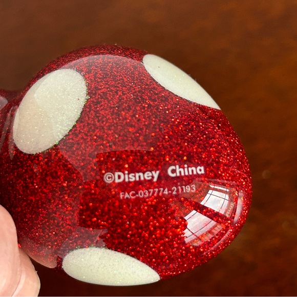 Mickey Mouse and Friends Mug & Minnie Mouse Sparkly Red Polka Dot Bow Ornament - Picture 13 of 13